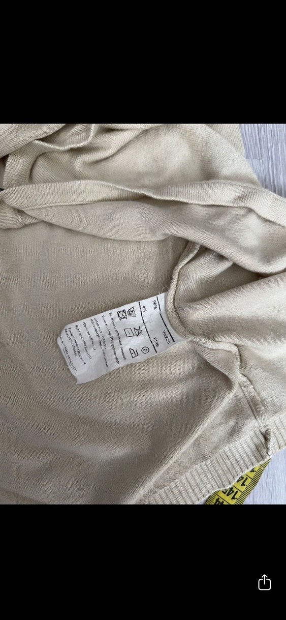 Bej V Yaka Kadın Hırka - Görsel 5