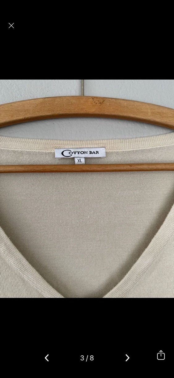 Bej V Yaka Kadın Hırka - Görsel 3