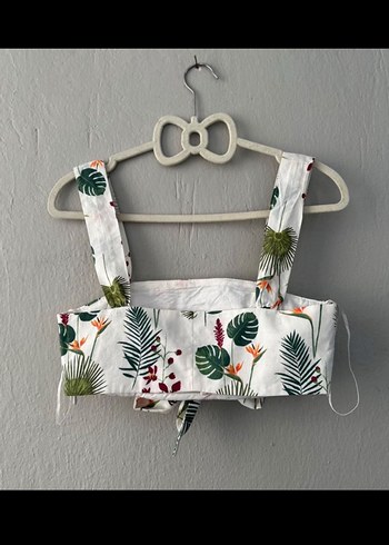 Zara Çiçek Desenli Kısa Büstiyer - Görsel 7