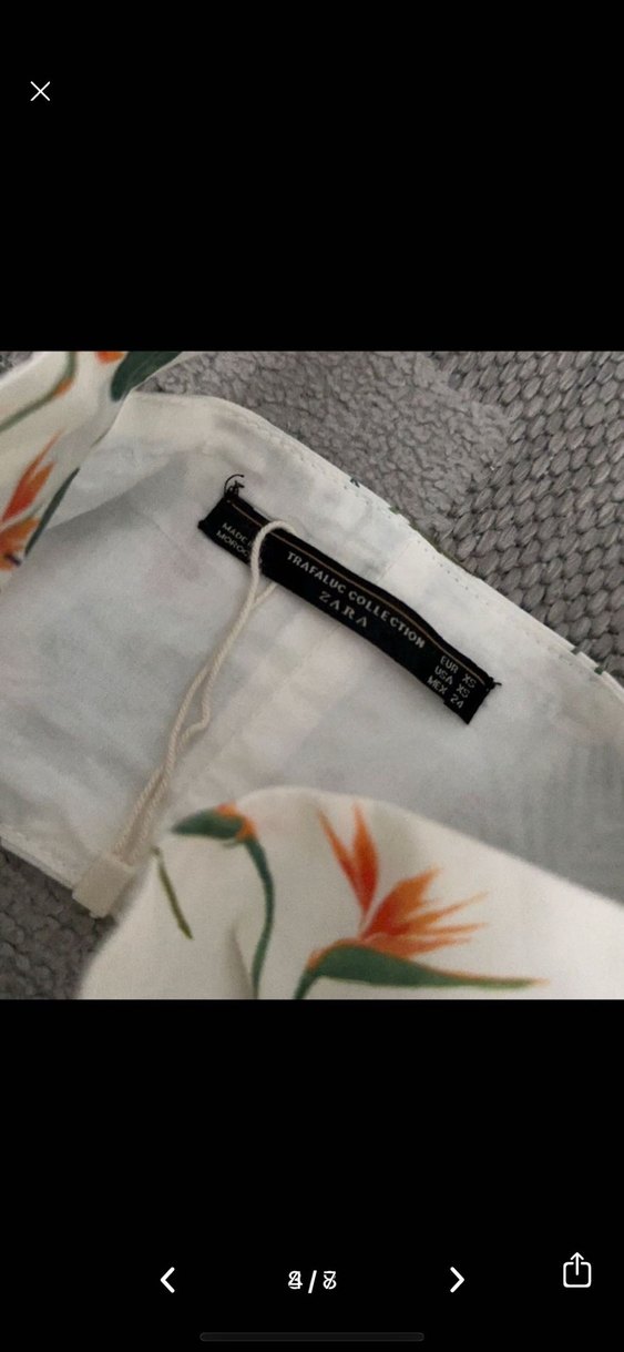 Zara Çiçek Desenli Kısa Büstiyer - Görsel 4