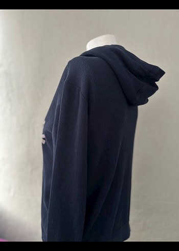 Polo Baskılı Siyah Kadın Sweatshirt - Görsel 5