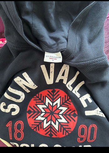 Polo Baskılı Siyah Kadın Sweatshirt - Görsel 3