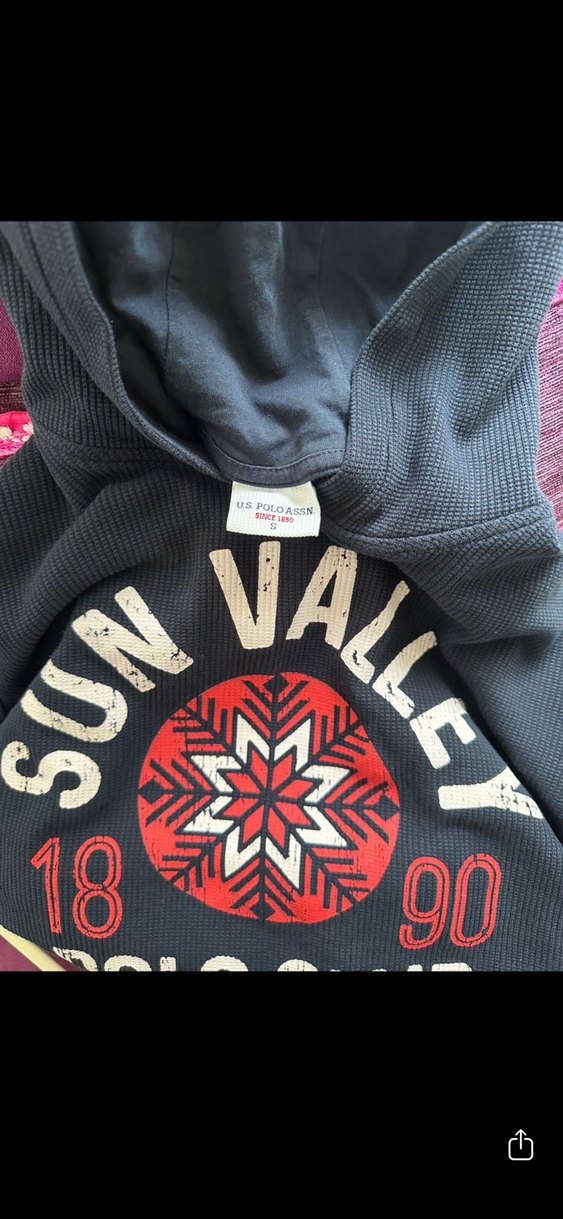 Polo Baskılı Siyah Kadın Sweatshirt - Görsel 3