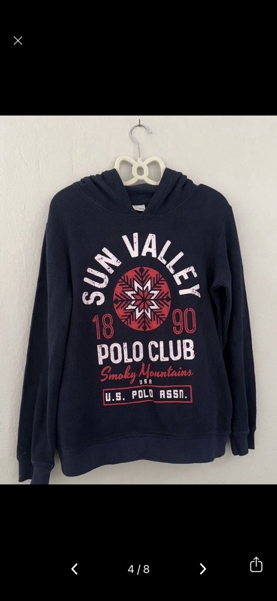 Polo Baskılı Siyah Kadın Sweatshirt - Görsel 4