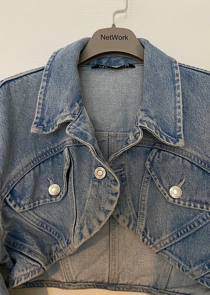 Zara crop kot ceket - Görsel 3