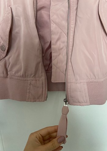 Bershka Pembe Kısa Mont - Görsel 4