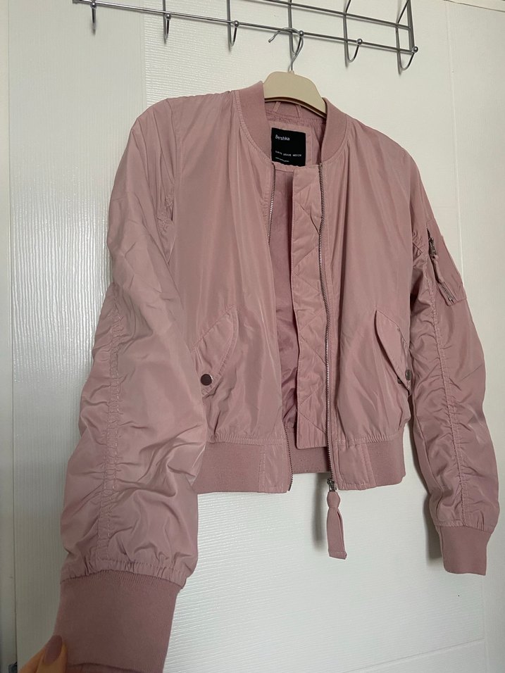 Bershka Pembe Kısa Mont - Görsel 5