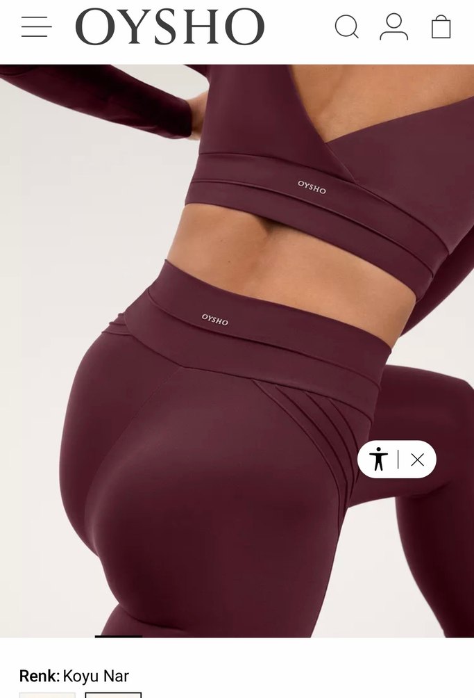 Oysho Bordo V Bel Detaylı Comfortlux Spor Takım - Görsel 4