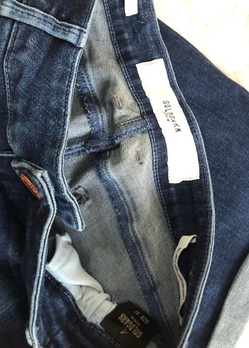 27 Beden mavi Renk Koyu Mavi Kadın Denim Midi Şort