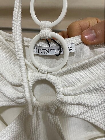 Dilvin DİLVİN İP ASKILI HALKA DETAYLI ELBİSE