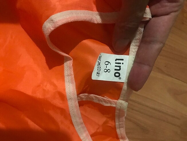 7 Yaş Beden turuncu Renk Boyama önlüğü