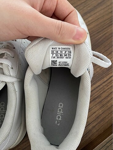38,5 Beden Adidas Spor Ayakkabı Sneaker
