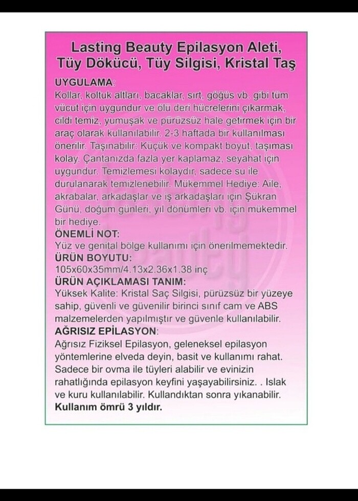 Epilasyon aleti acısız tüy dökücü  - Görsel 4