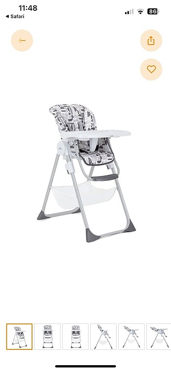 Joie Mimzy Snacker 2 in 1 Mama Sandalyesi