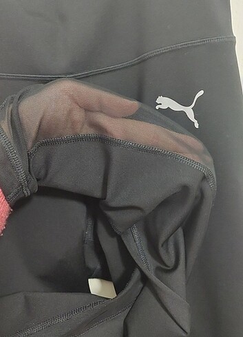 xs Beden siyah Renk Puma Tül Detaylı Tayt