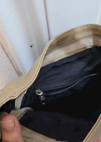 Bej Deri Tokalı Kadın Çanta - Görsel 3