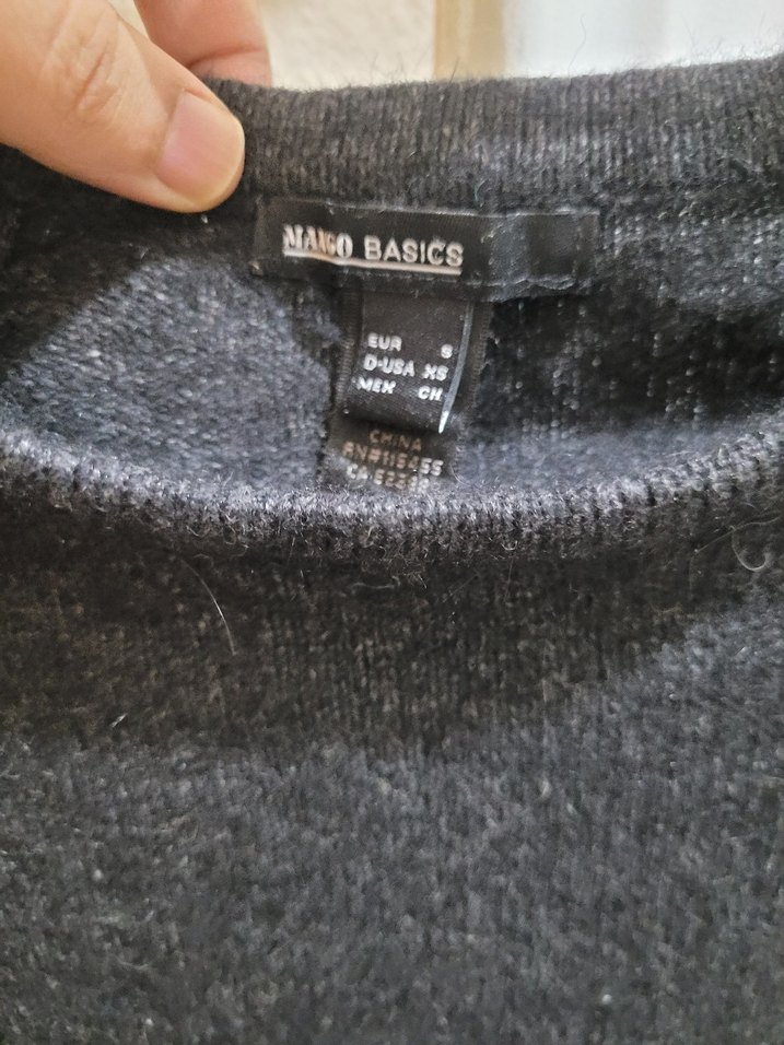 Gri Uzun Kollu Triko Kadın Kazak mango marka - Görsel 3