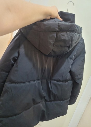 Siyah Fermuarlı Kadın Kışlık mont - Görsel 5