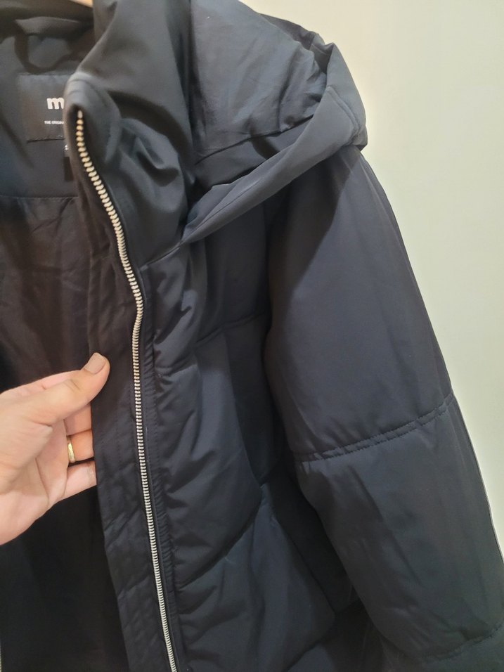 Siyah Fermuarlı Kadın Kışlık mont - Görsel 4