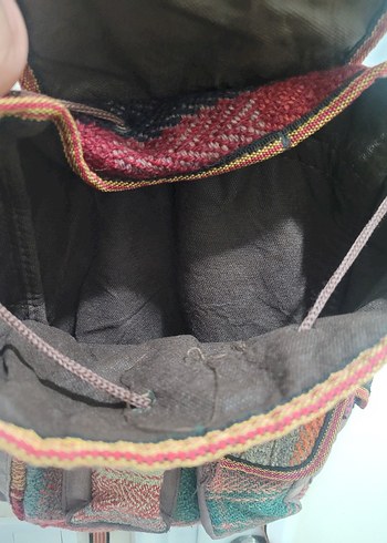 Renkli Desenli Bohem Kadın Sırt Çantası - Görsel 4