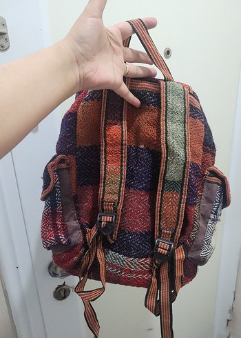 Renkli Desenli Bohem Kadın Sırt Çantası - Görsel 2