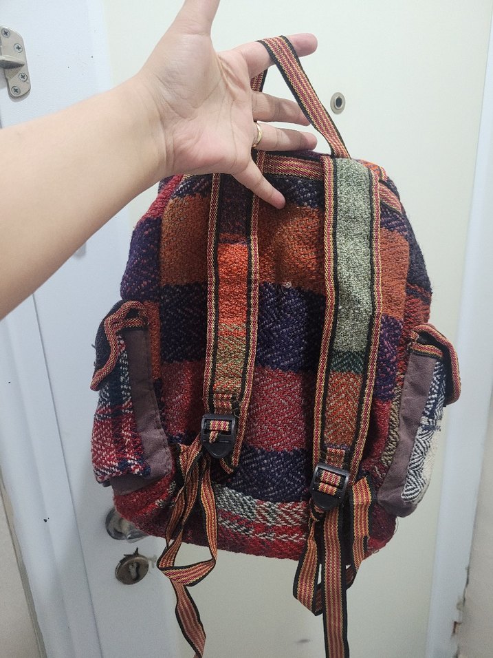 Renkli Desenli Bohem Kadın Sırt Çantası - Görsel 2