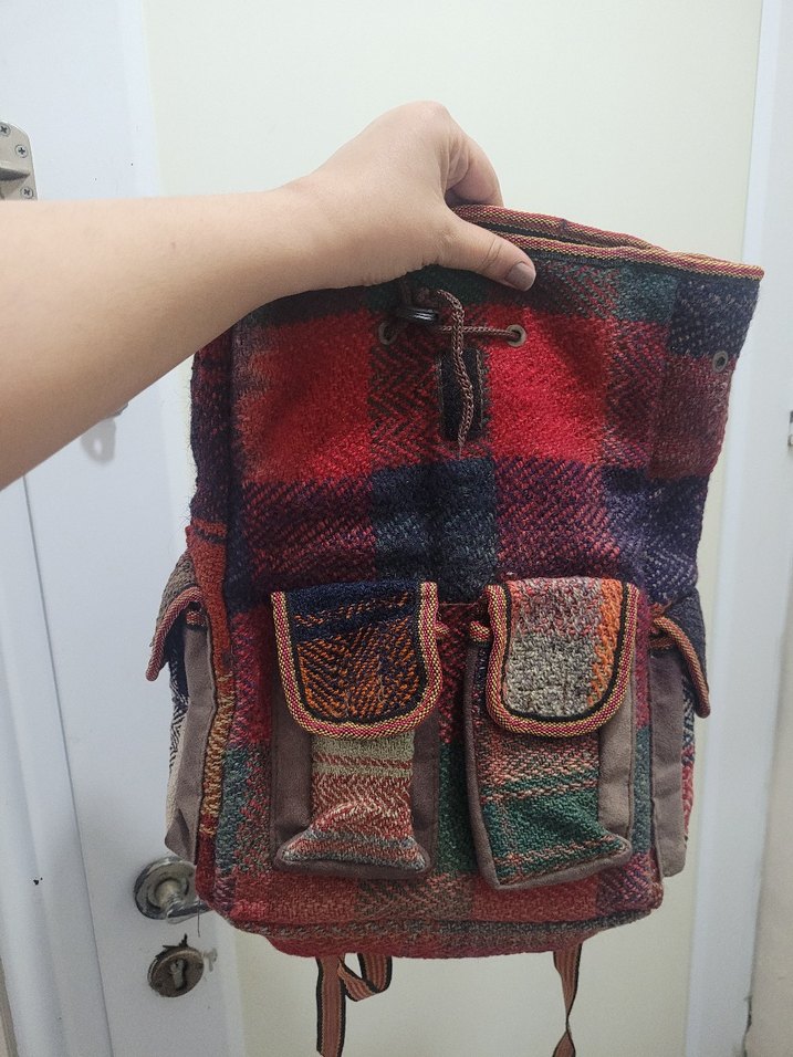 Renkli Desenli Bohem Kadın Sırt Çantası - Görsel 3