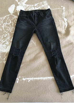 30 Beden siyah Renk Mavi Jeans Siyah Kot