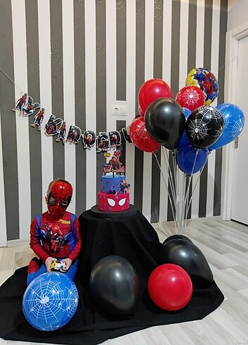 Spiderman doğum günü konsepti