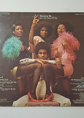 BONEY M TAKE THE HEAT OF ME DÖNEM LP PLAK - Görsel 2