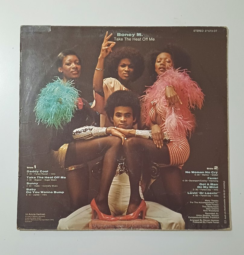 BONEY M TAKE THE HEAT OF ME DÖNEM LP PLAK - Görsel 2