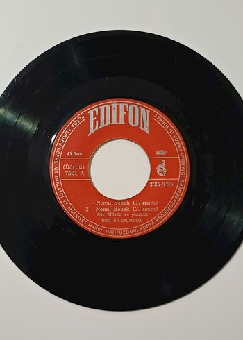 NURETTİN DADALOĞLU NENNİ BEBEK DÖNEM EP 4ŞARKI PLAK - Görsel 2