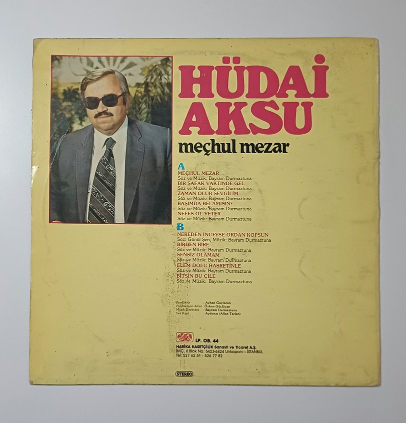 HÜDAİ AKSU MEÇHUL MEZAR DÖNEM LP PLAK - Görsel 2
