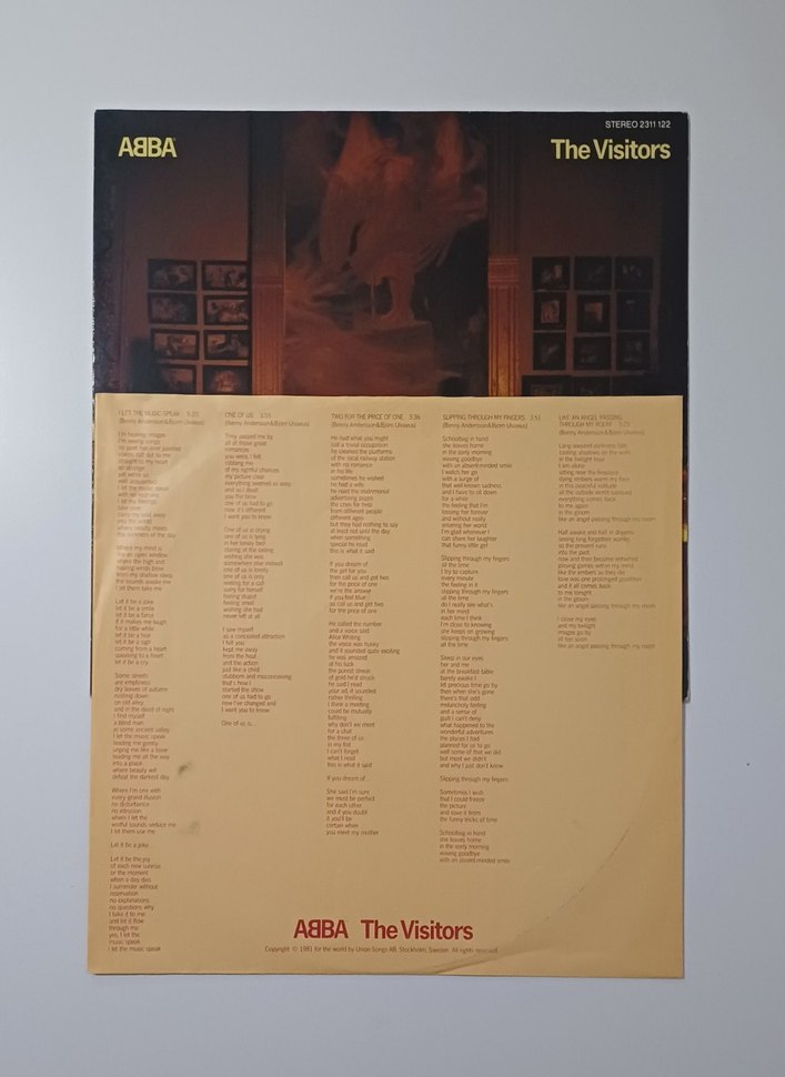 ABBA THE VISITORS 1981 DÖNEM LP PLAK - Görsel 5