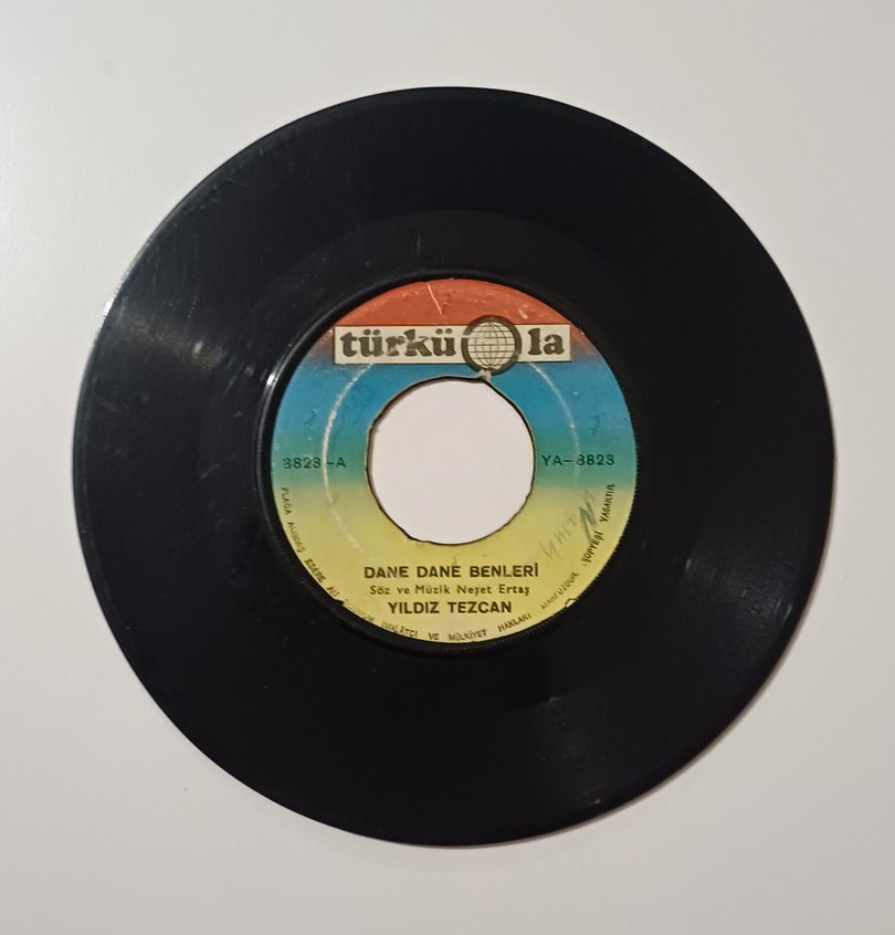 YILDIZ TEZCAN UNUTURSUN DİYE DÖNEM 45LİK PLAK - Görsel 2