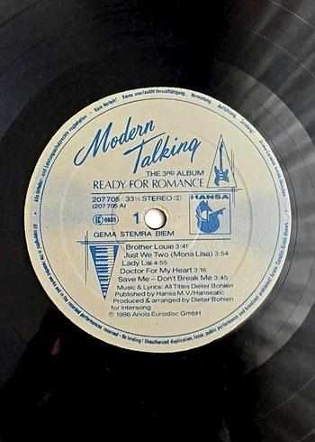 MODERN TALKİNG READY FOR ROMANCE 3RD ALBÜM DÖNEM LP PLAK - Görsel 3