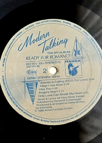 MODERN TALKİNG READY FOR ROMANCE 3RD ALBÜM DÖNEM LP PLAK - Görsel 4