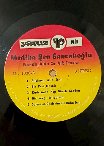 MEDİHA ŞEN MÜHÜRLEDİM KALBİMİ DÖNEM LP PLAK - Görsel 6