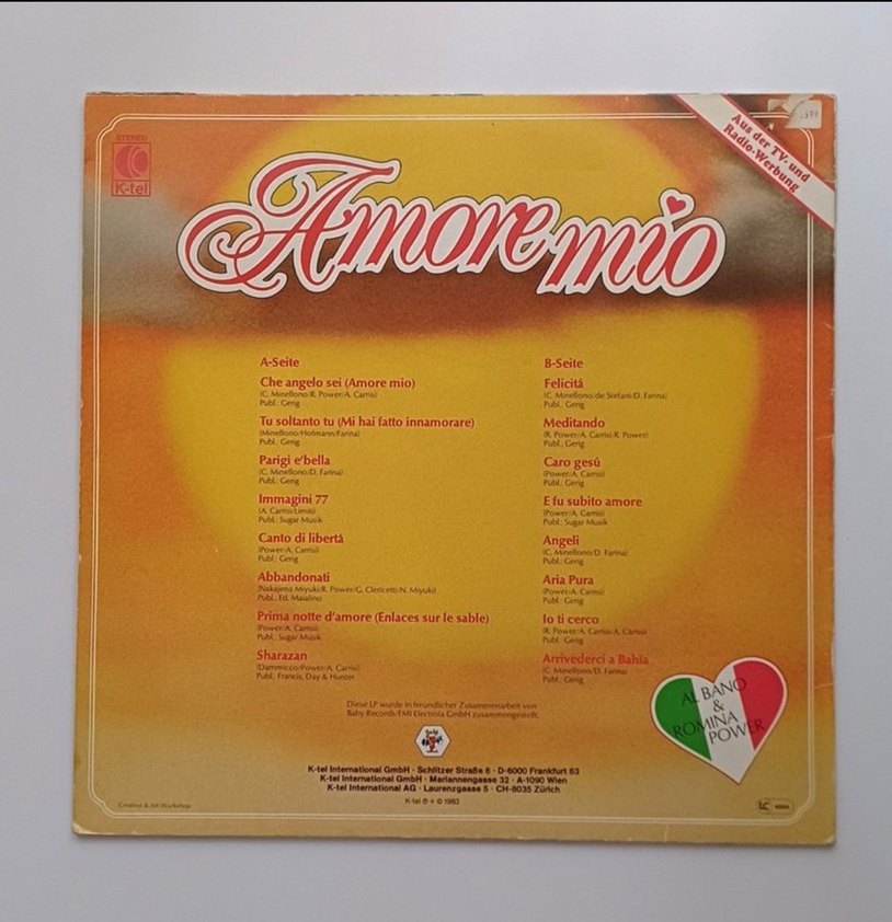 AL BANO & ROMİNA POWER AMORE MİO DÖNEM LP PLAK - Görsel 2