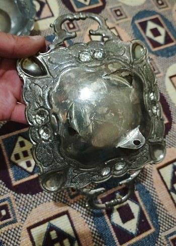 Nakışlı Gri ve Altın Renkli Sofra Takımı - Görsel 7