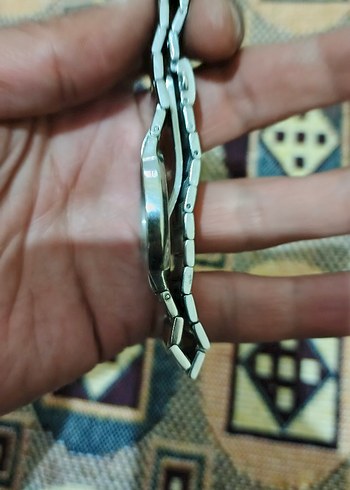 Erkek Saat Kordonu Metal Gri Bej - Görsel 4