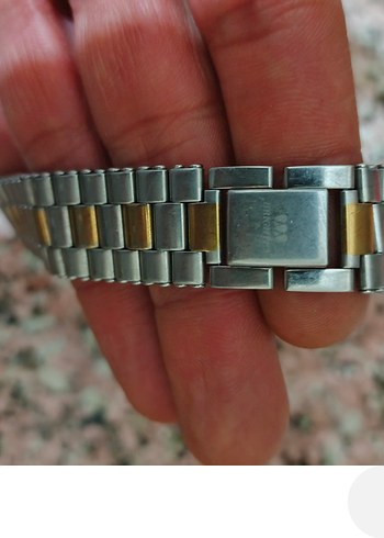 Erkek Vintage Gri Altın Saat Kordonu - Görsel 5