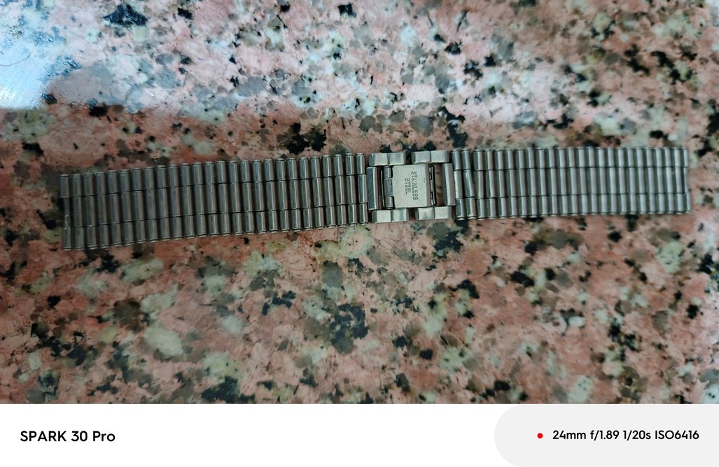 Erkek Vintage Gri Altın Saat Kordonu - Görsel 4