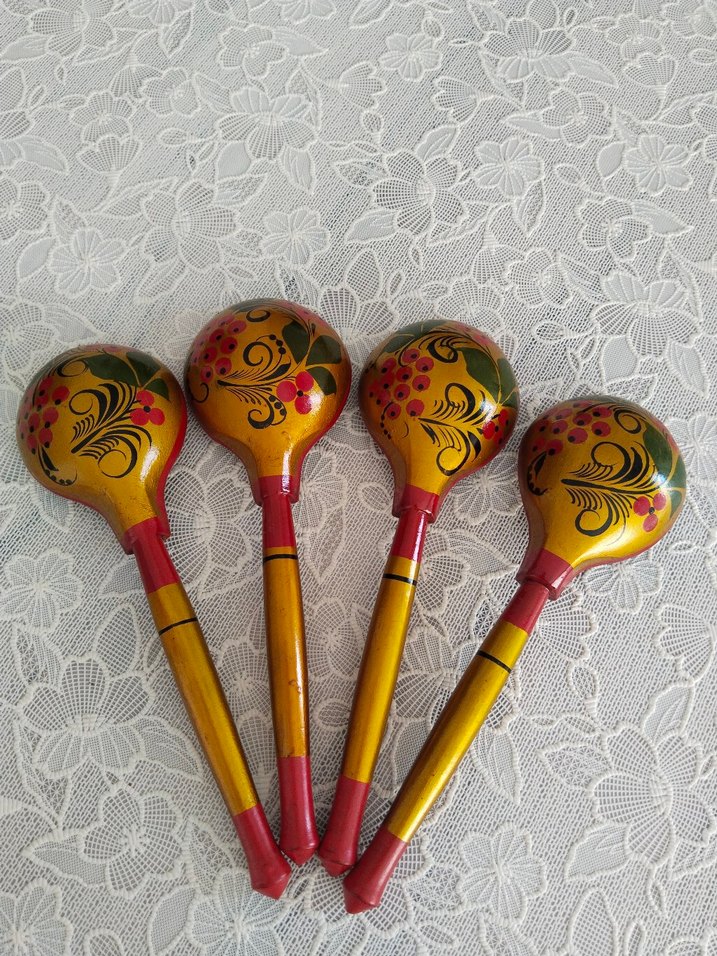 Renkli Ahşap Kaşık Seti 4'lü - Görsel 2