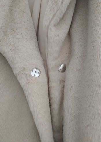 Bej Midi Boy Kadın Kaban - Görsel 3