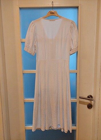 Keten beyaz elbise - Görsel 2