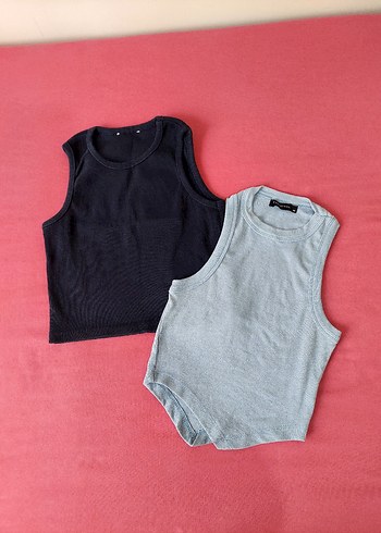 Gri Yüksek Yakalı Kadın crop üst - Görsel 2