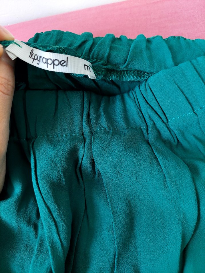 yeşil kapaklı her iki yanı cepli etek - Görsel 2