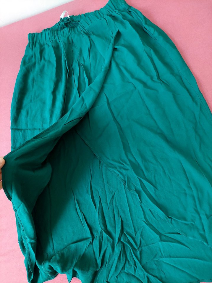 yeşil kapaklı her iki yanı cepli etek - Görsel 3