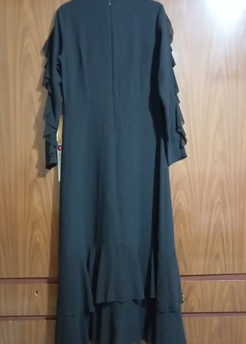 40 Beden siyah Renk Siyah Uzun Kollu Gotik Kadın Elbise